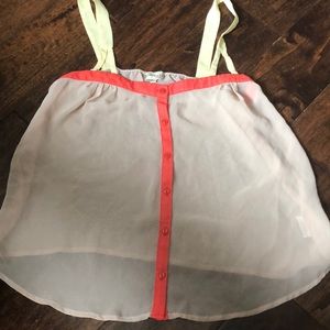 Sheer thin strap blouse